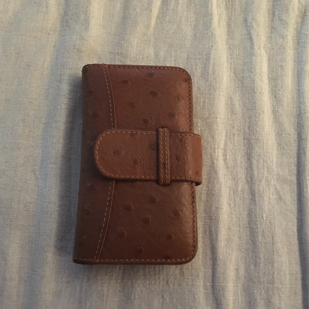 Leather Ostrich Embossed iPhone 5 case